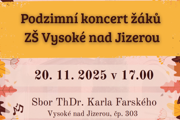 Podzimní koncert žáků ZŠ 20. 11. 2025