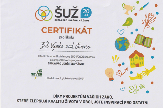 Projekt 2024-25: Škola pro udržitelný život